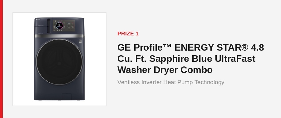 GE Profile™ ENERGY STAR® 4.8 Cu. Ft. Sapphire Blue UltraFast Washer Dryer Combo